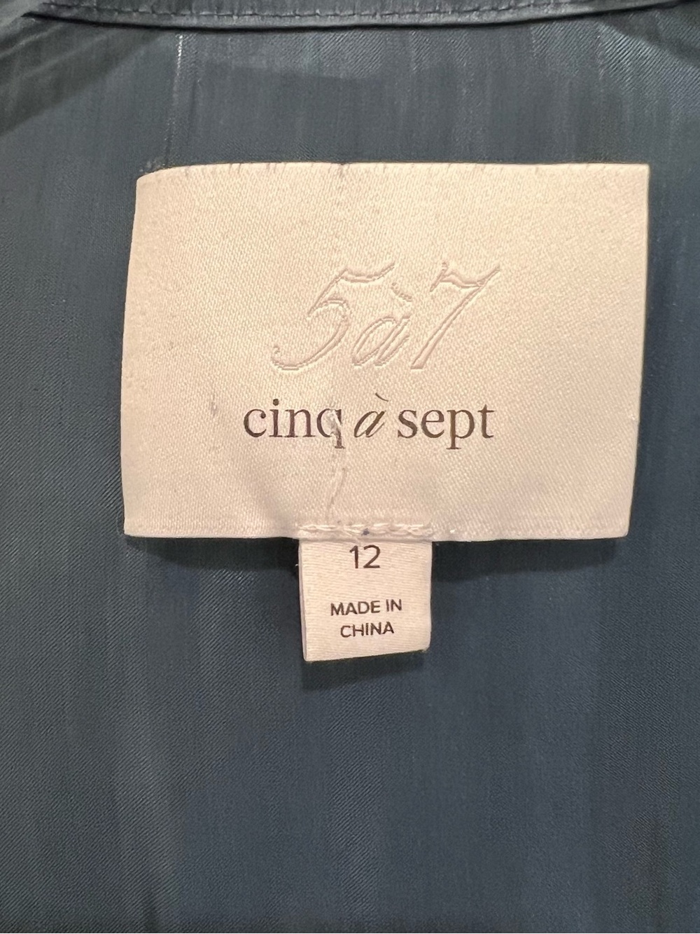 Cinq à Sept Slate Blue Satin Pleated Tiered Shirt Dress 12 Pockets - Picture 12 of 14
